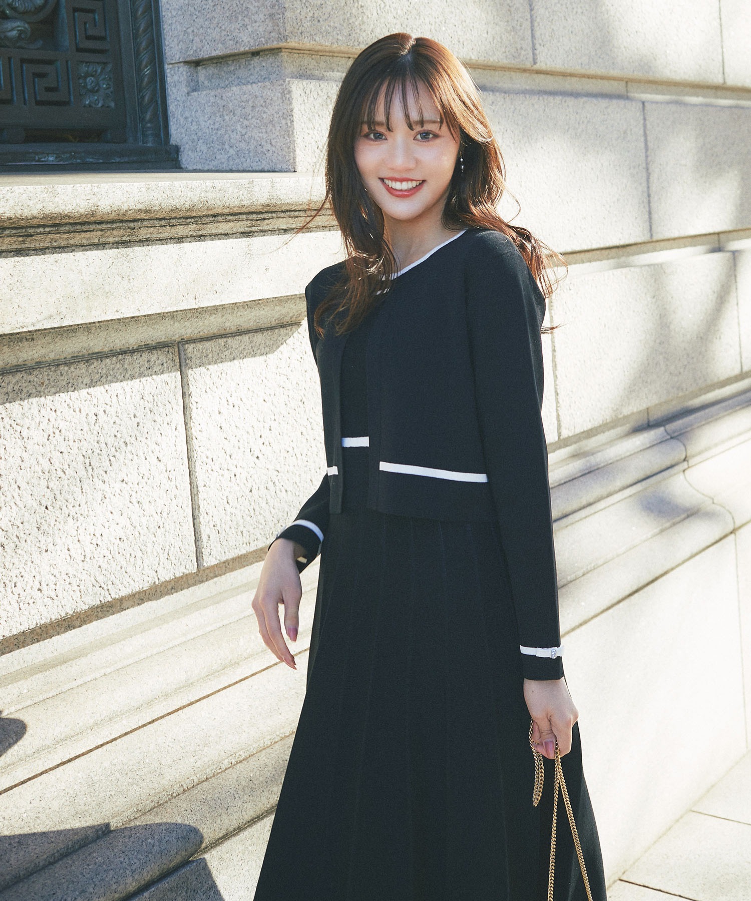 tocco closet（トッコ クローゼット） プチリボン＆ビジュー付き配色