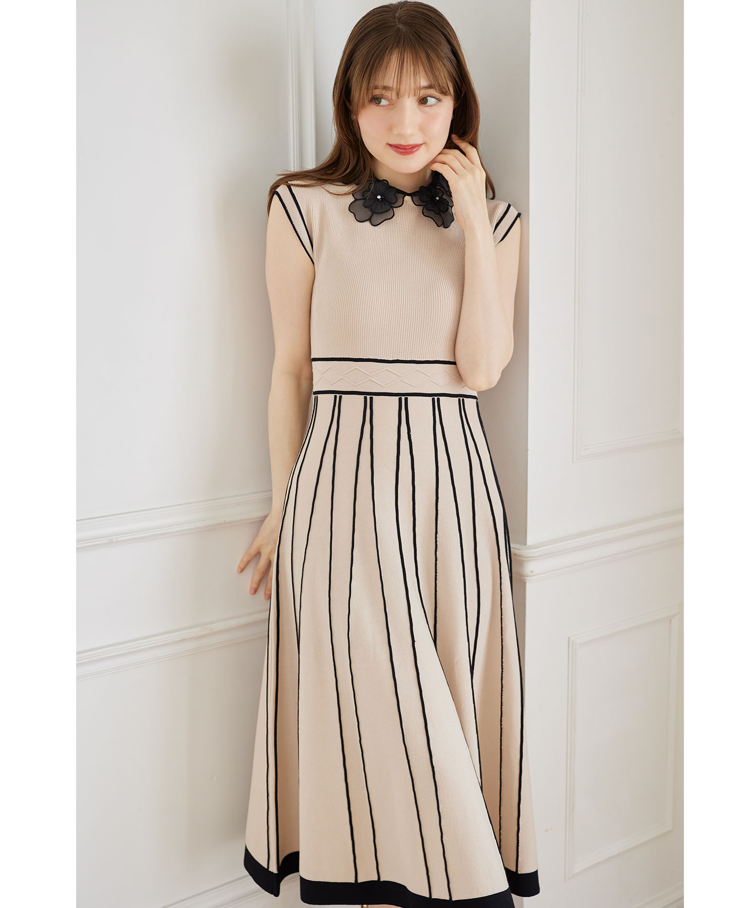 tocco closet（トッコ クローゼット） 2WAYフラワーレース襟付き