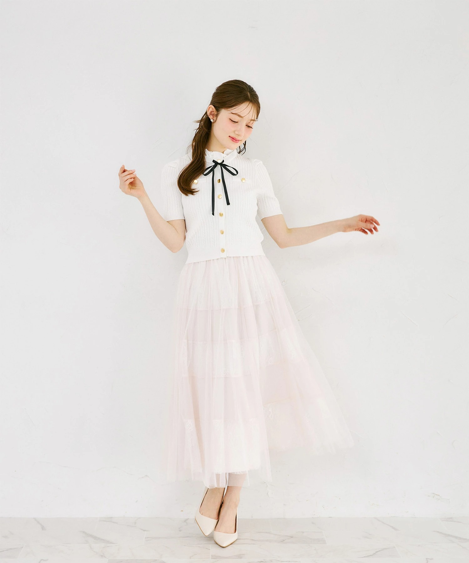 ★りょんりょん★ tocco closet（トッコ クローゼット） スパンコールミックスレース