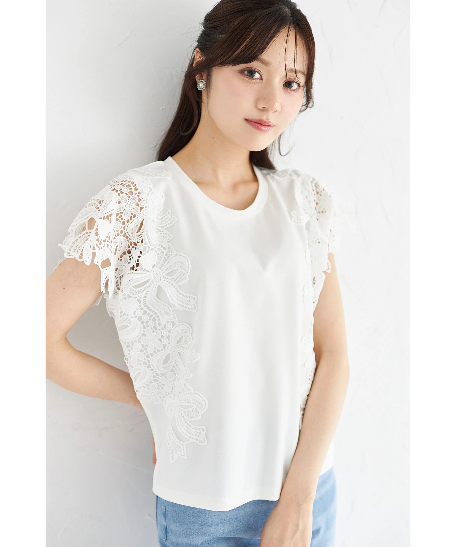 tocco closet（トッコ クローゼット） リボン×フラワーレース装飾 