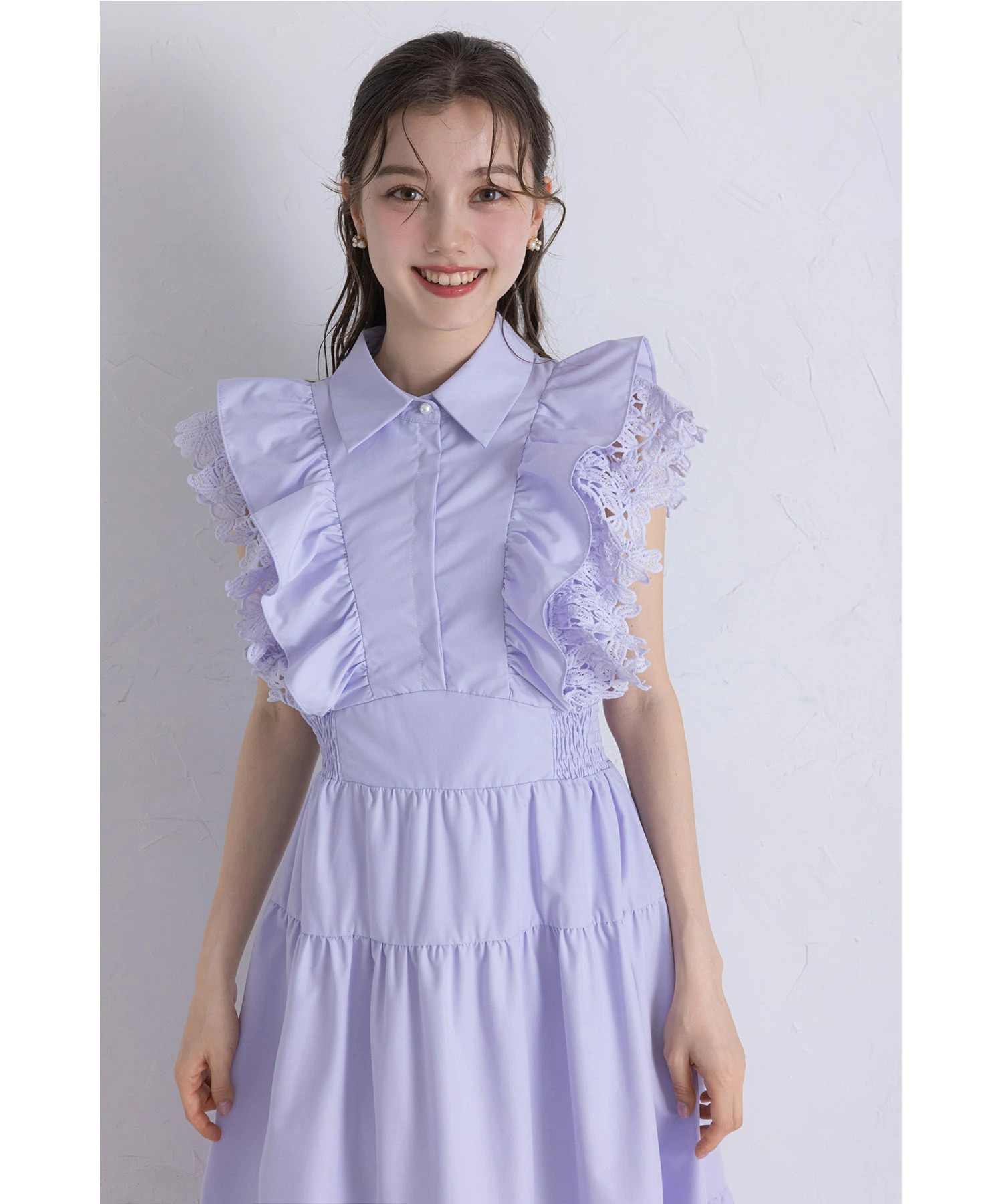 tocco closet（トッコ クローゼット） フラワーレース×フリル付き