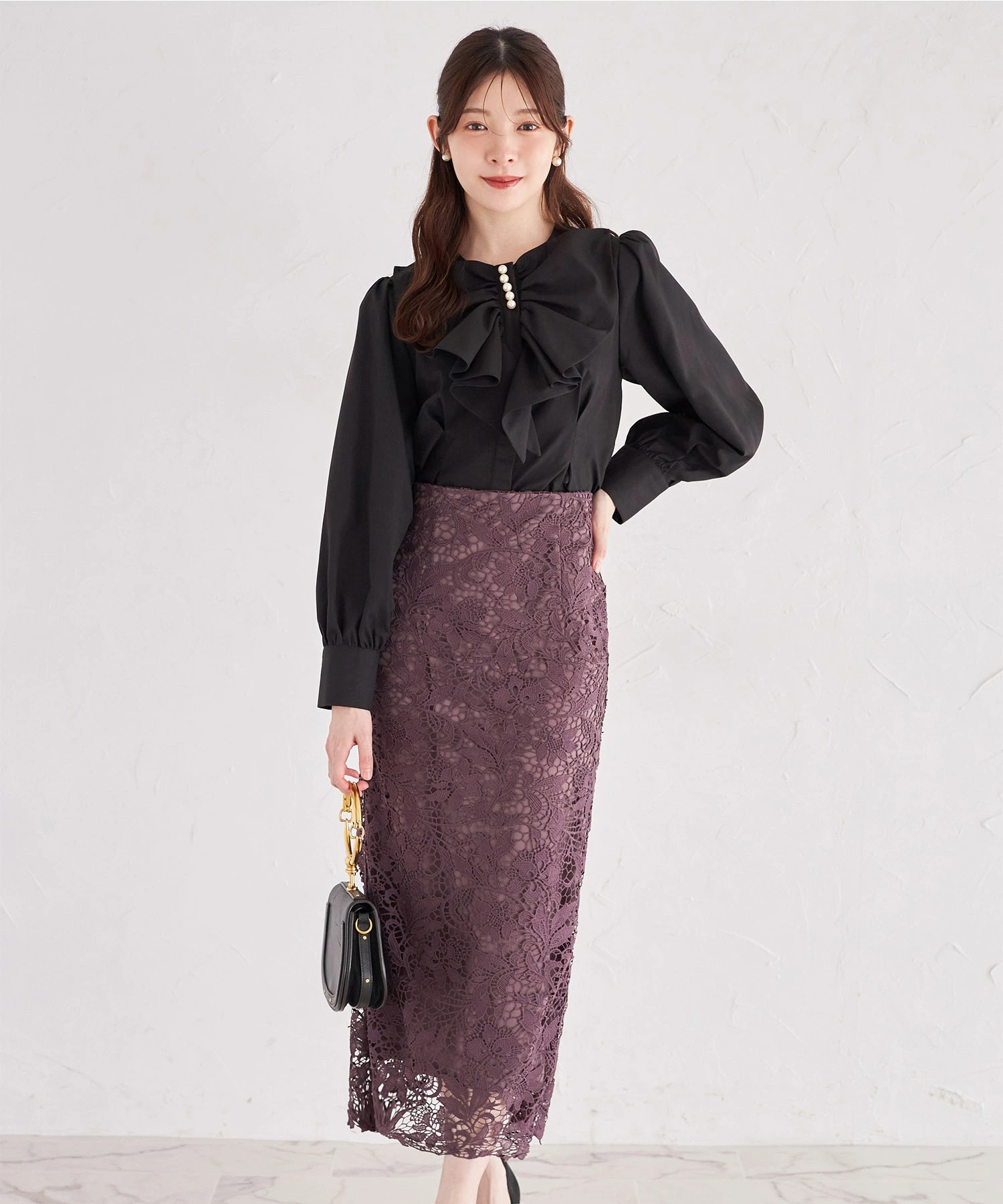 tocco closet（トッコ クローゼット） フラワーモチーフレースタイト