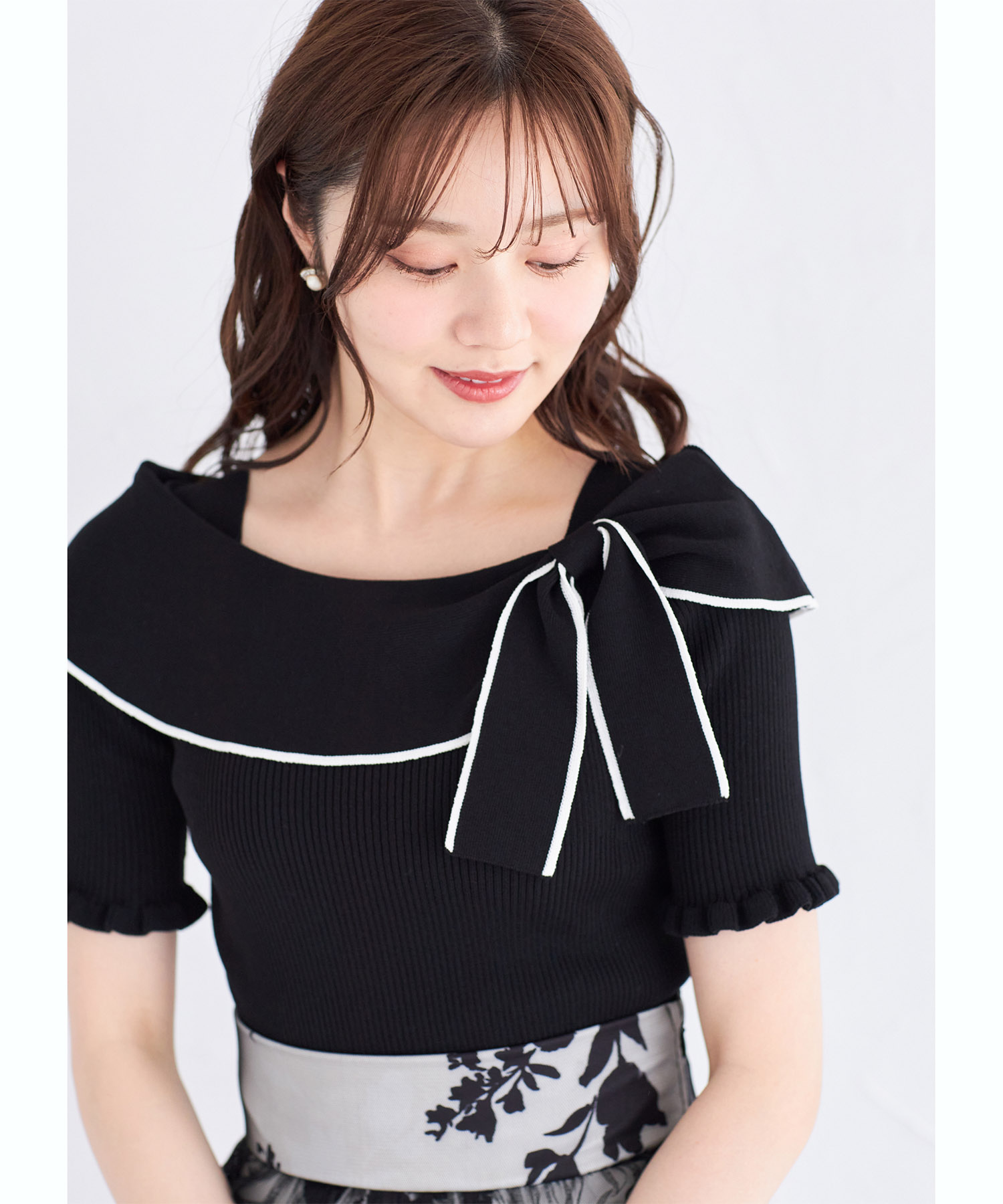 tocco closet（トッコ クローゼット） リボン付き配色ライン入り