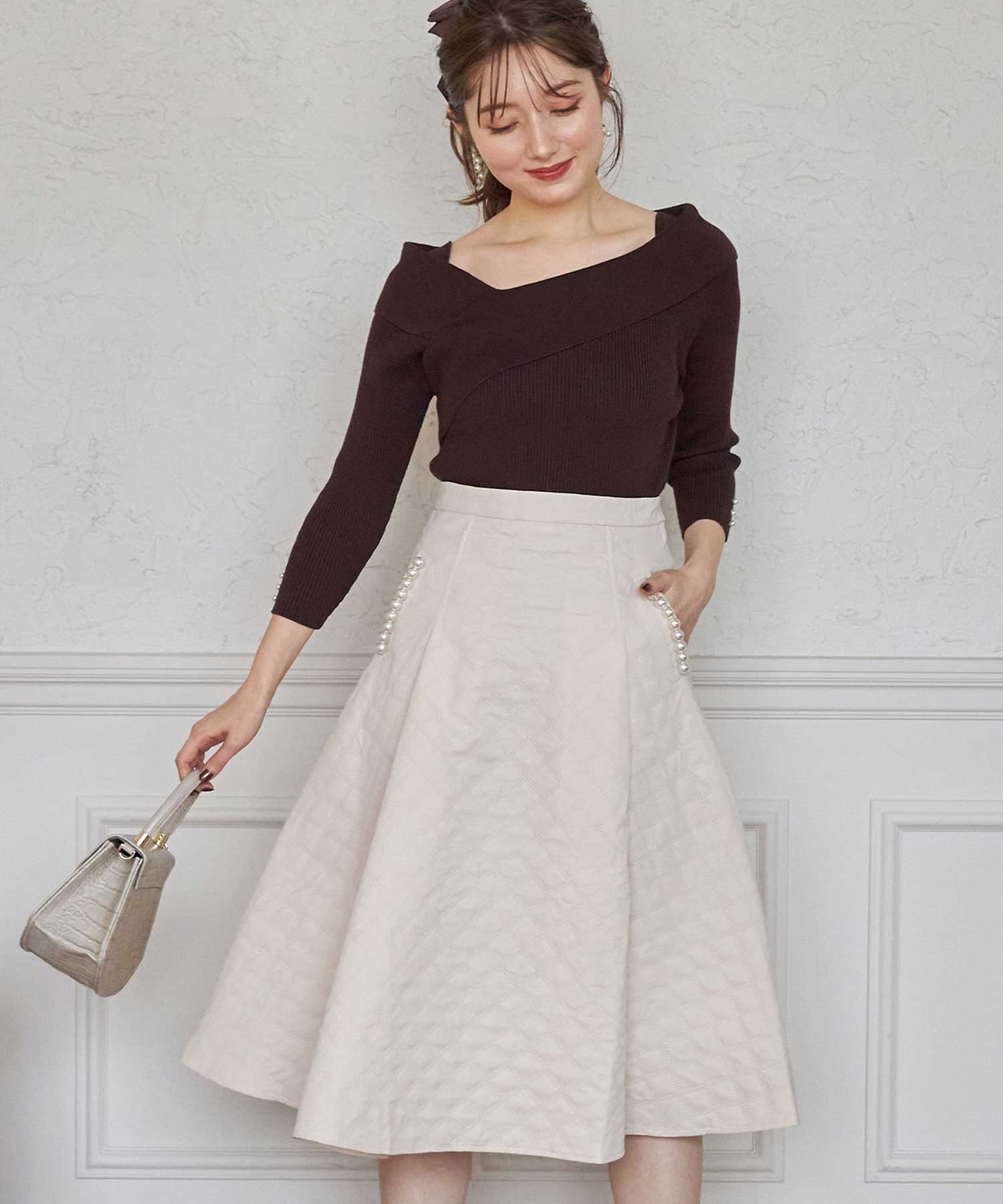 tocco closet ひと目で美人なポケットパール付きエンボス
