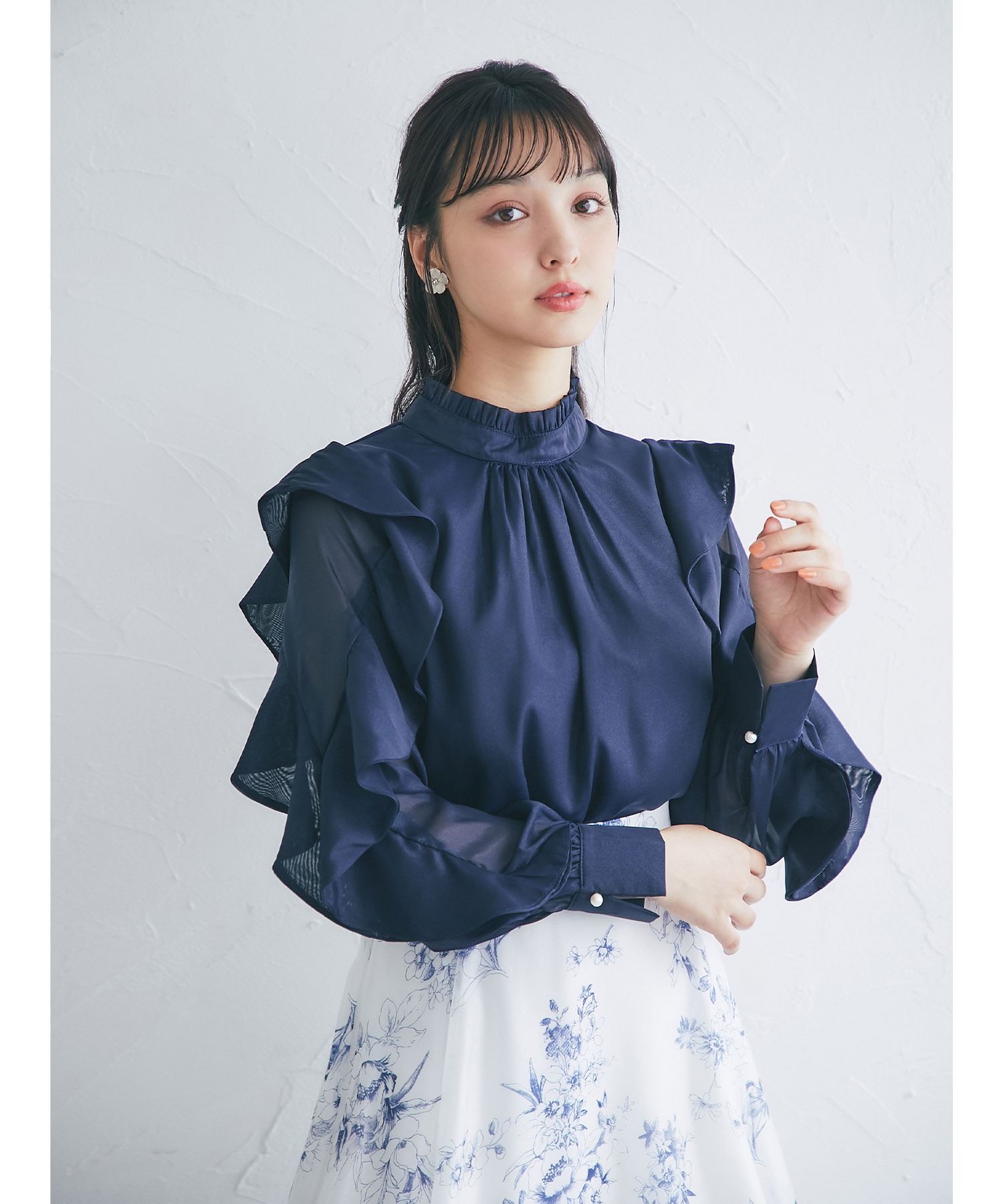tocco closet（トッコ クローゼット） プチフリルネックラッフルシアー