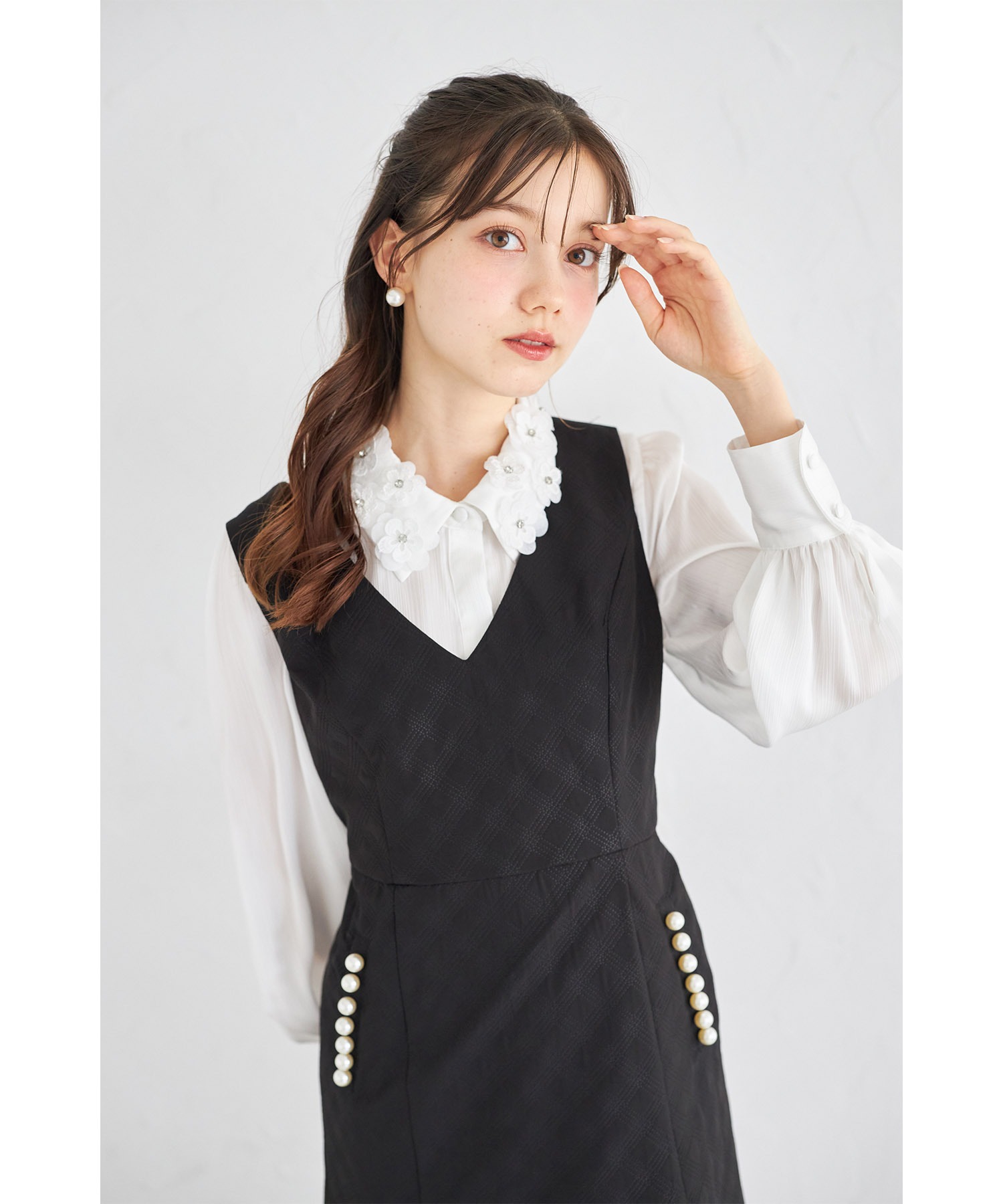 tocco closet（トッコ クローゼット） ポケットパール付きキルティング 