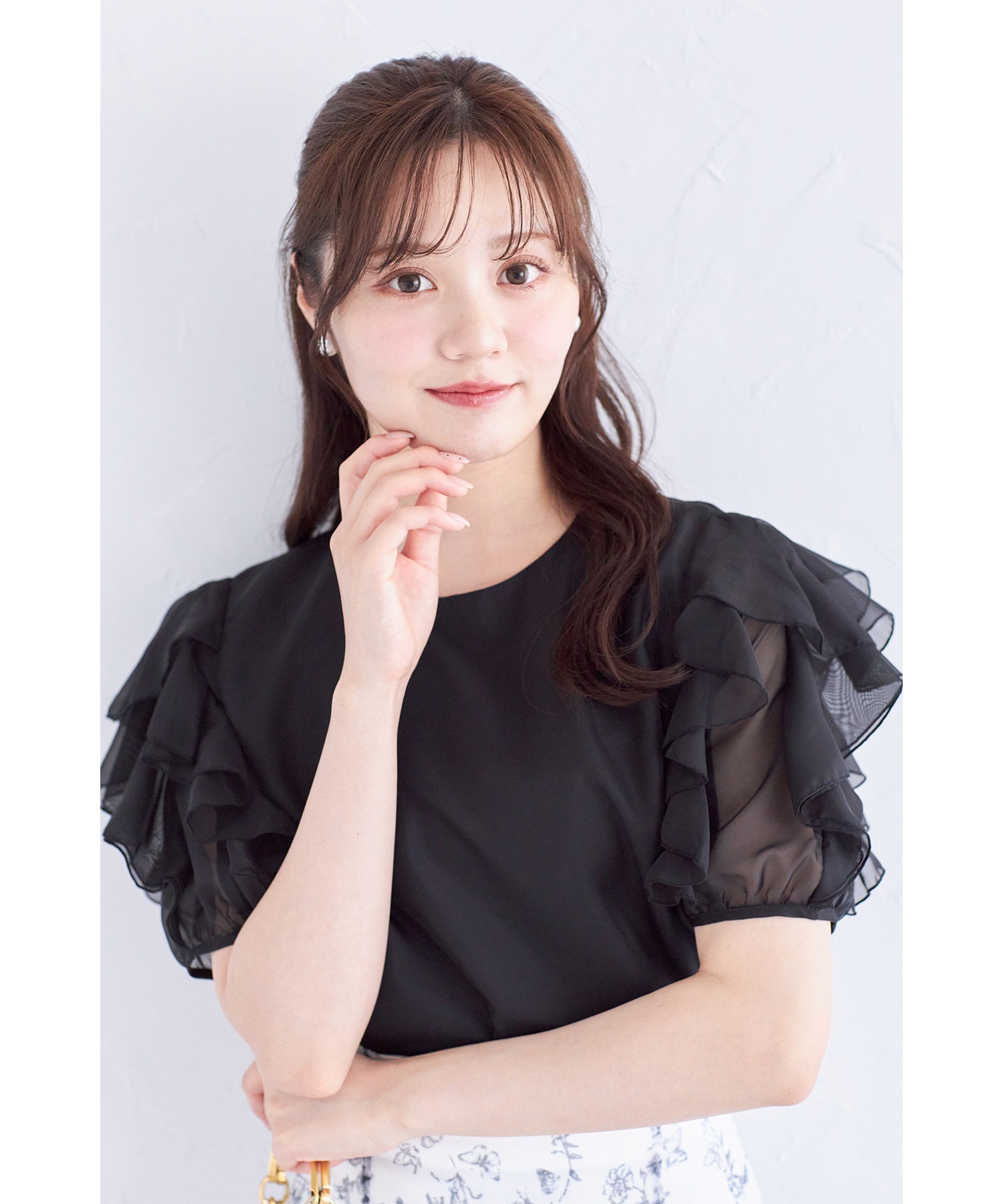 tocco closet（トッコ クローゼット） フリルスリーブシアーブラウス