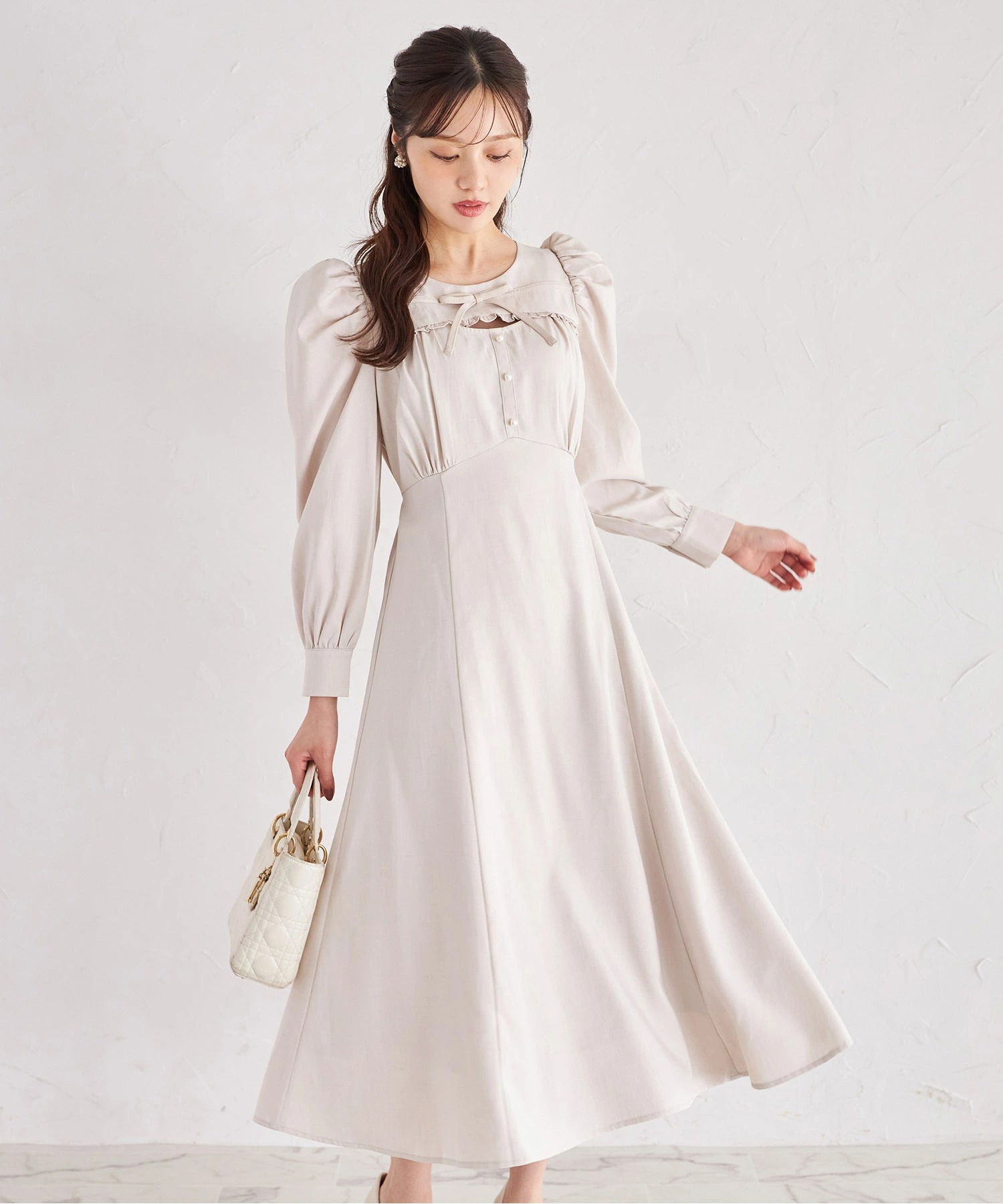 tocco closet（トッコ クローゼット） ベルト付きオパールドット