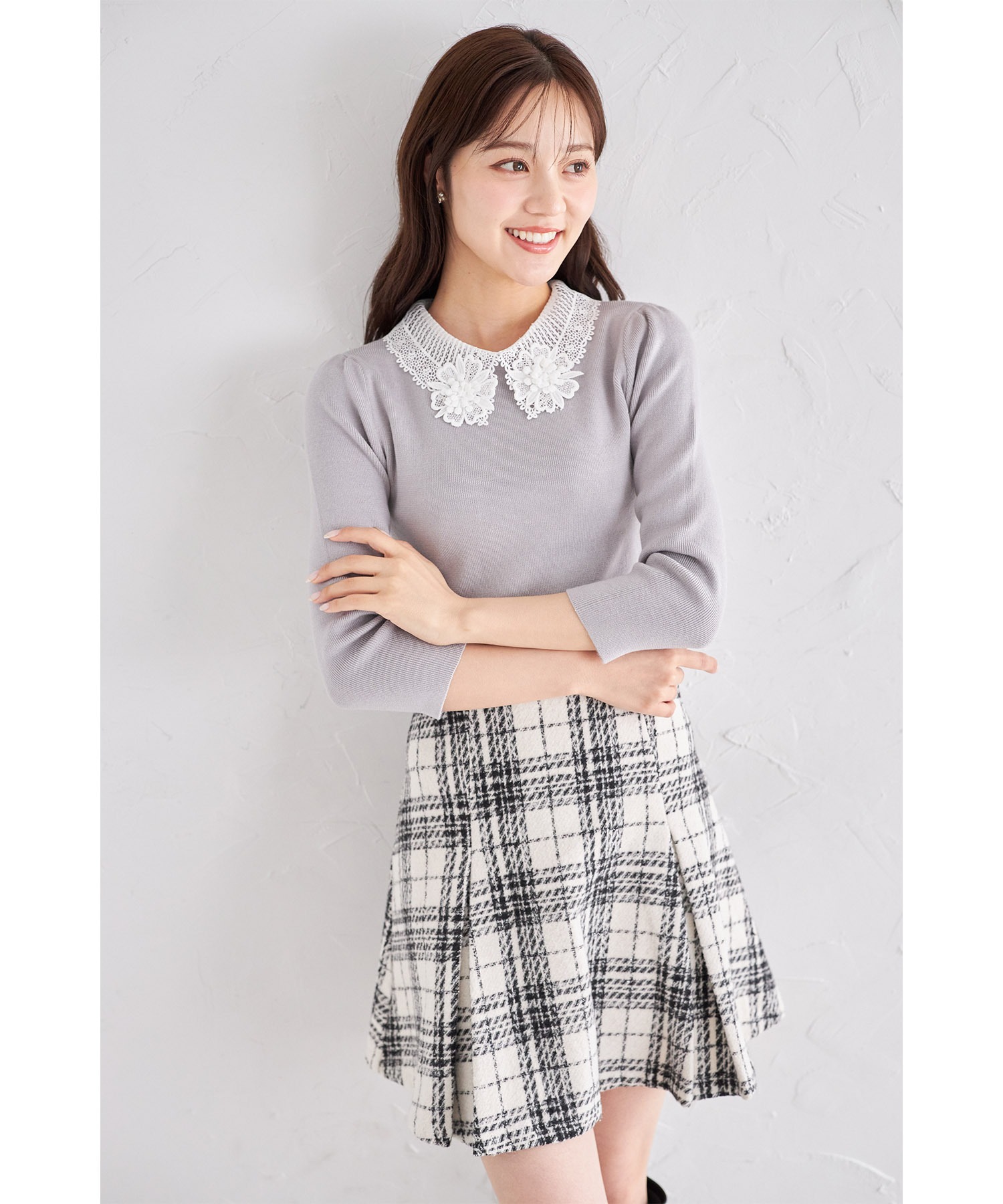 tocco closet（トッコ クローゼット） 2WAY立体フラワーレース襟