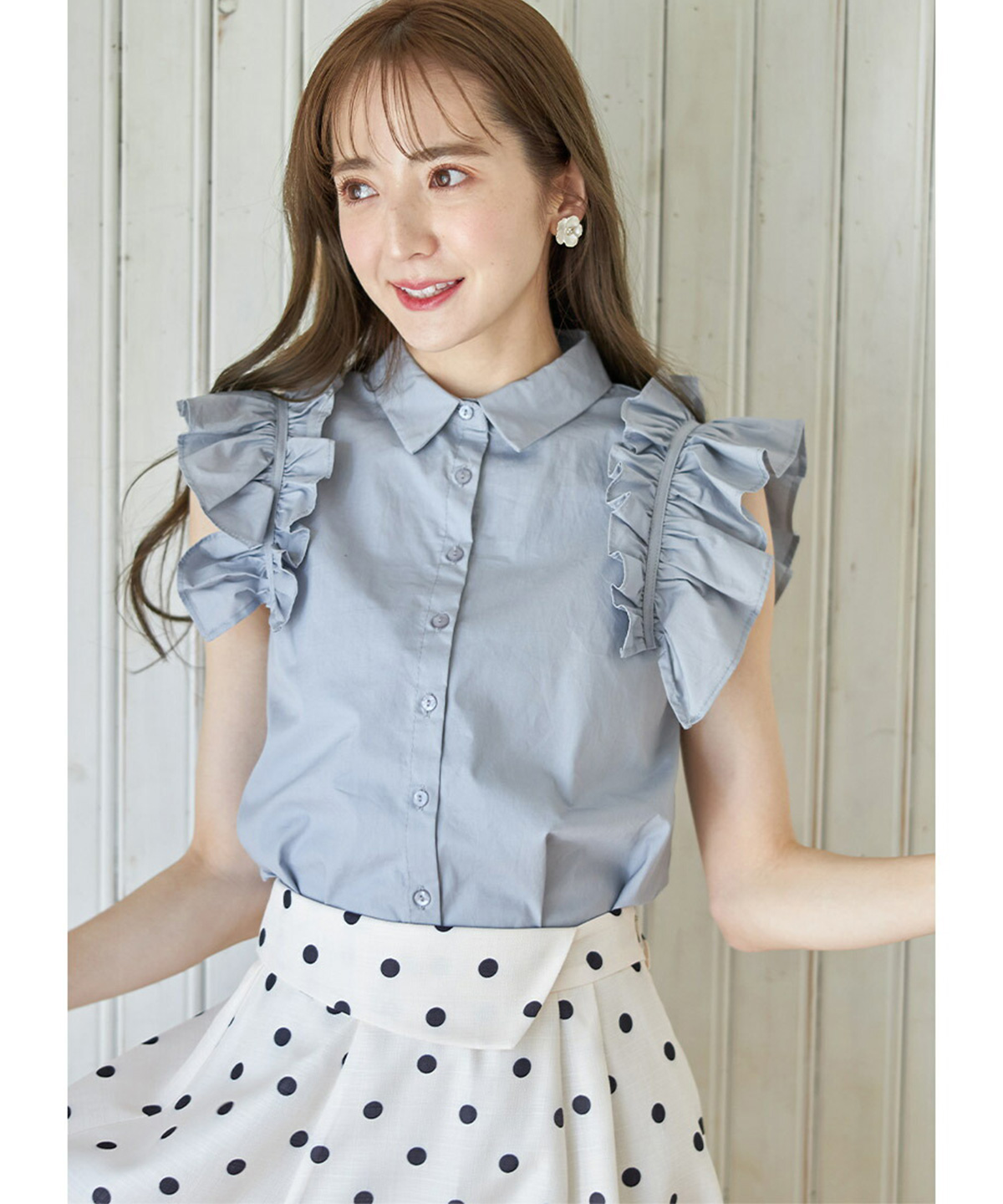 tocco closet（トッコ クローゼット） 肩ギャザーフリル付き