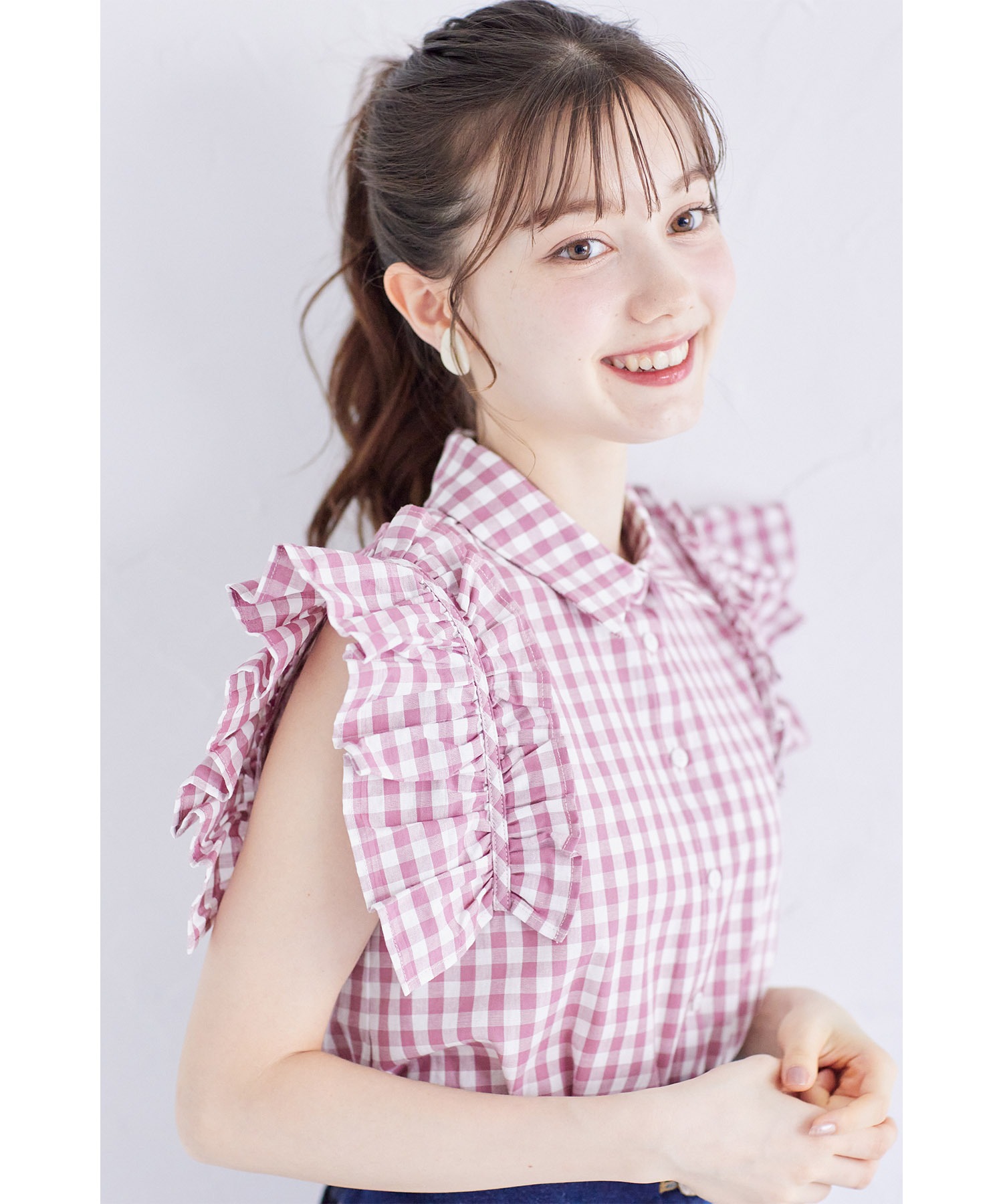 tocco closet（トッコ クローゼット） 肩ギャザーフリル付き 
