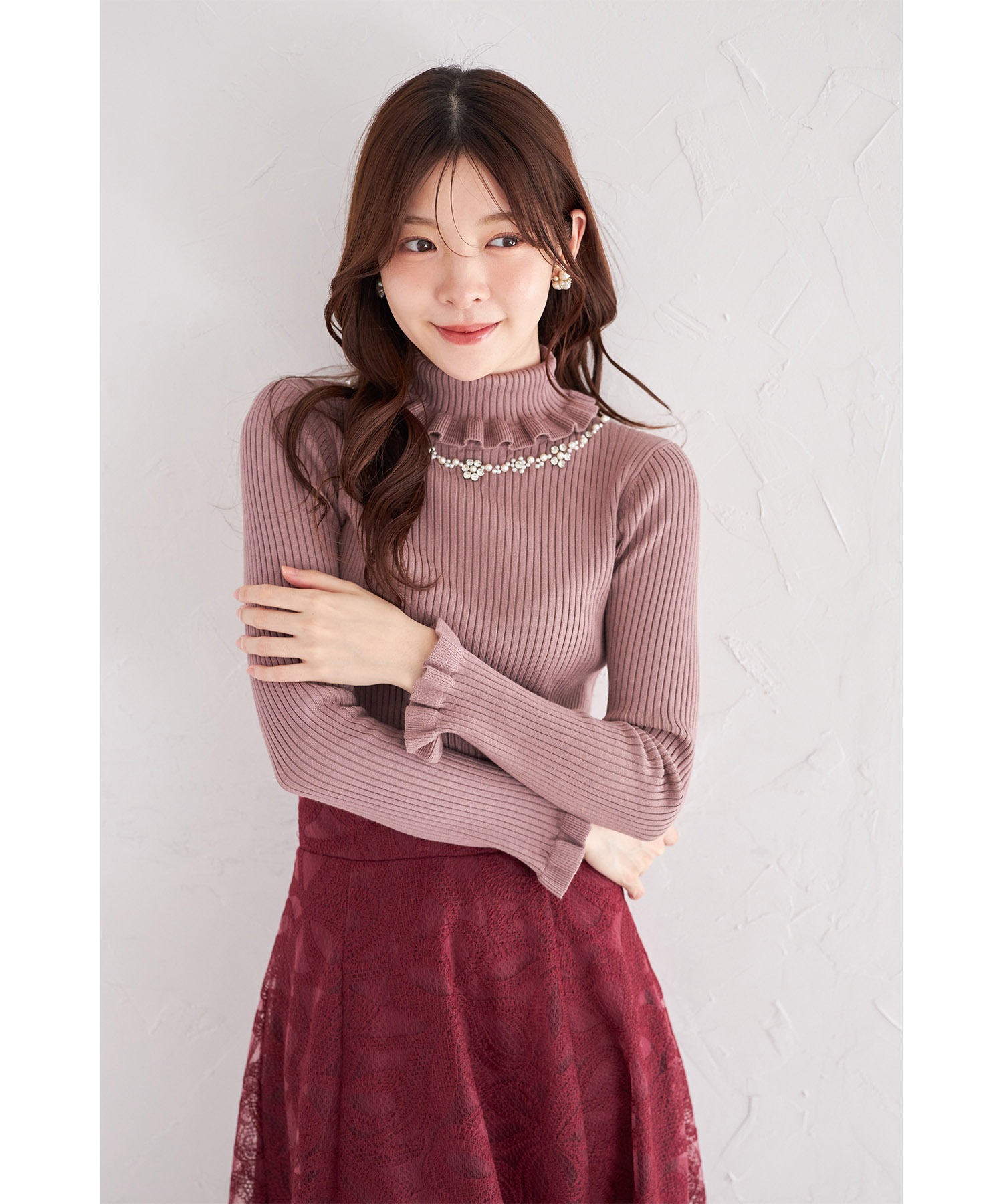 tocco closet（トッコ クローゼット） パールビジュー＆フリル付き