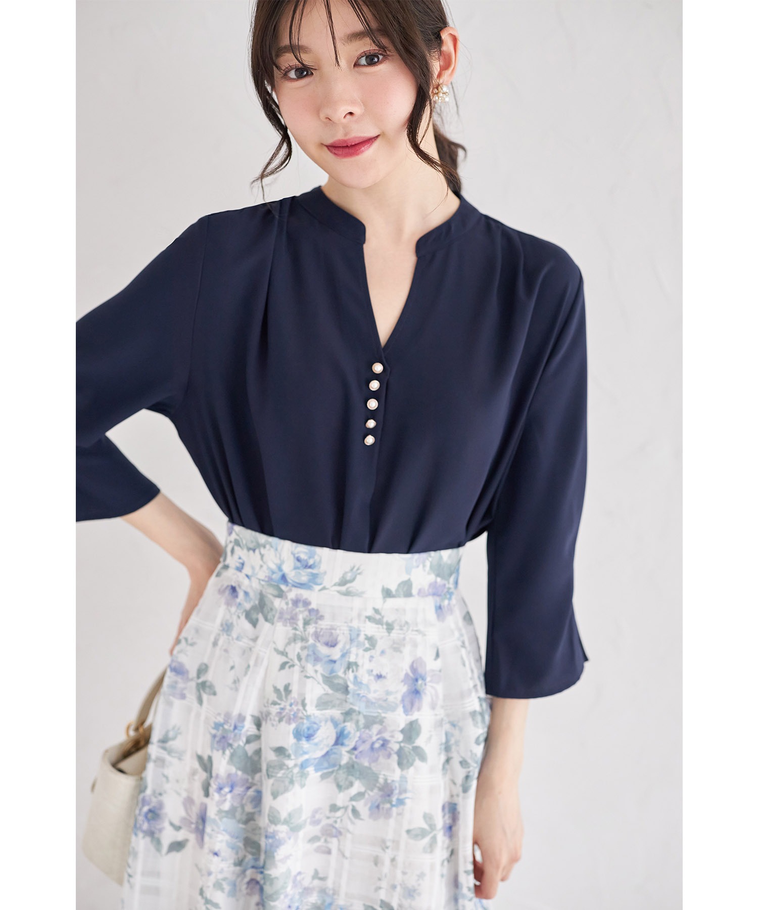 かわせページ tocco closet（トッコ クローゼット） パール付きスキッパータック