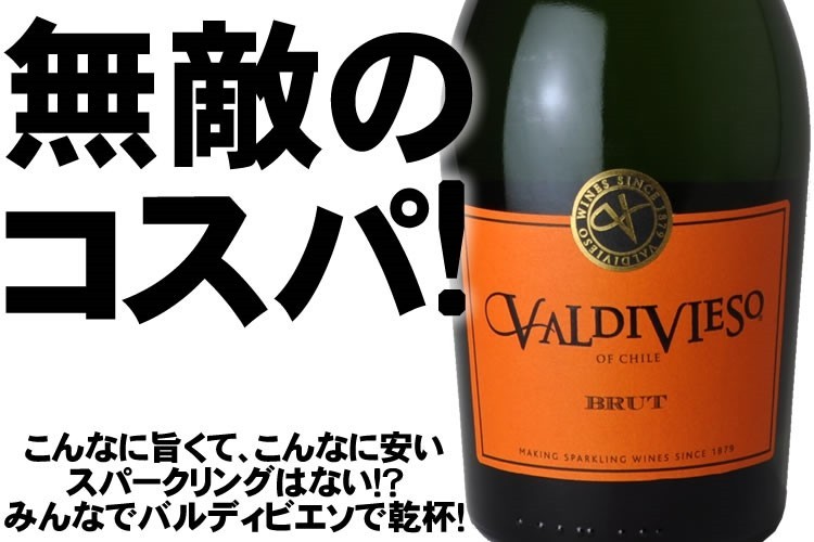 バルディビエソ ブリュット [NV] 白 スパークリング 辛口 750ml チリ セントラル・ヴァレー Valdivieso Brut