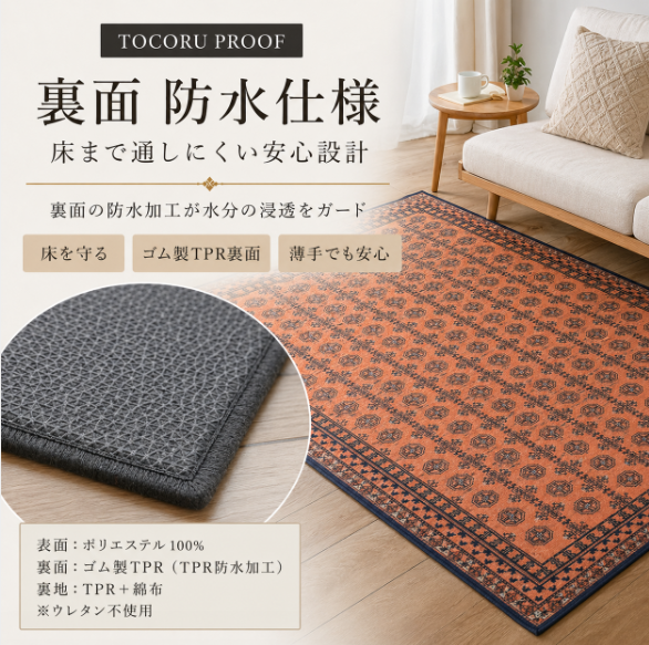 裏面防水 ゴム製TPR裏面