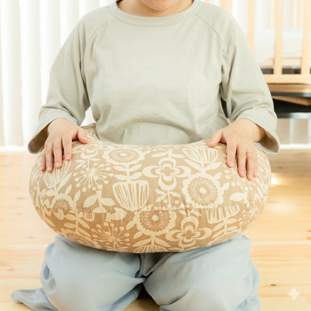 ベビハグ 正規品 授乳クッション バックル 北欧 インディゴ 青葉 洗える 日本製 トコちゃん 出産祝 授乳用 厚め 高め 硬め へたりにくい 関連画像2