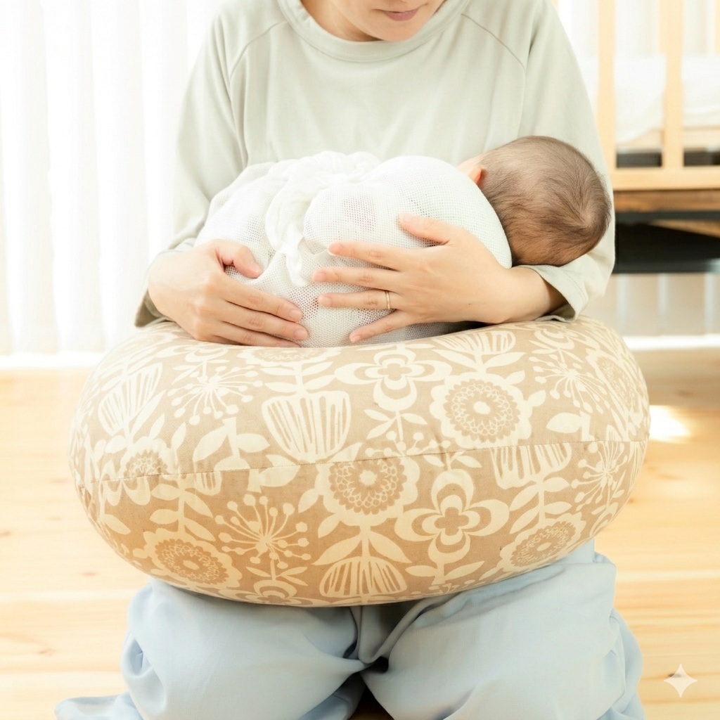 ベビハグ 正規品 授乳クッション バックル 北欧 インディゴ 青葉 洗える 日本製 トコちゃん 出産祝 授乳用 厚め 高め 硬め へたりにくい 関連画像4