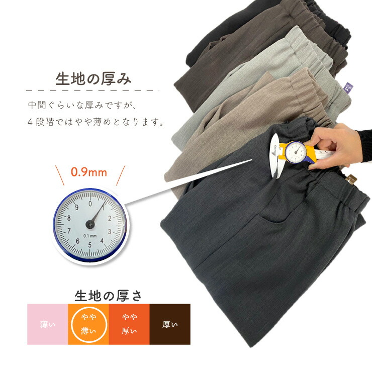 中間ぐらいな厚みですが4段階ではやや薄めです