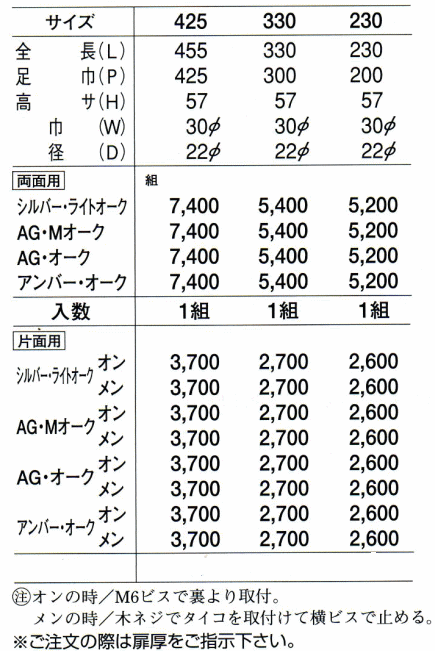 シロクマ 白熊印・ドアー取手 No.120 ハーモニー取手 両面用 230 /組