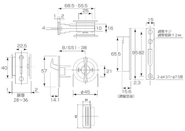 丸喜金属本社 MARIC チューブラ引戸鎌錠(表示付・大型サムターン) A-102 51R バックセット51mm 仕上：SG  :a10251r:Toda-Kanamono - 通販 - Yahoo!ショッピング