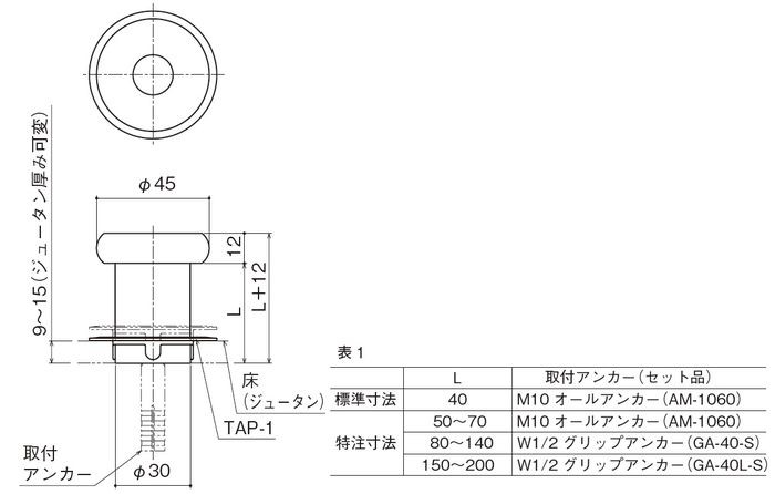 中西産業 床付け戸当り DC-592J-190 :dc-592j-190:Toda-Kanamono