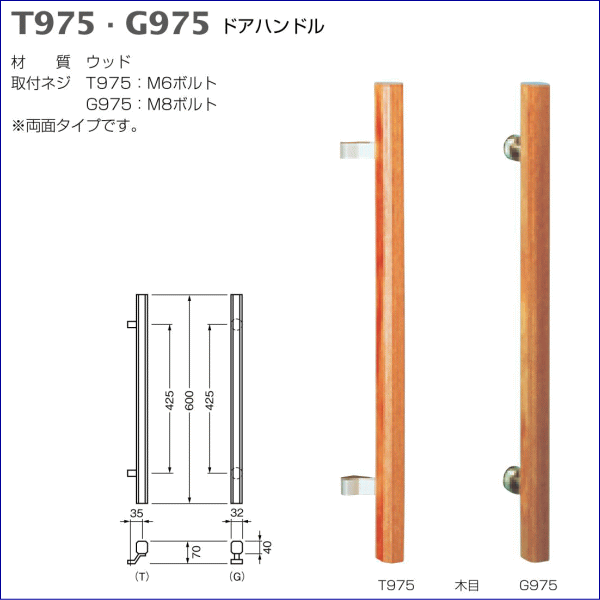 ベスト ドアハンドル G975 / 1組 (ドアハンドル ハンドル 取手 株式