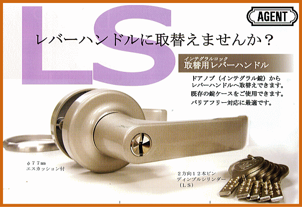 AGENT 大黒製作所 LS-100 万能取替用レバーハンドル 1スピンドルType