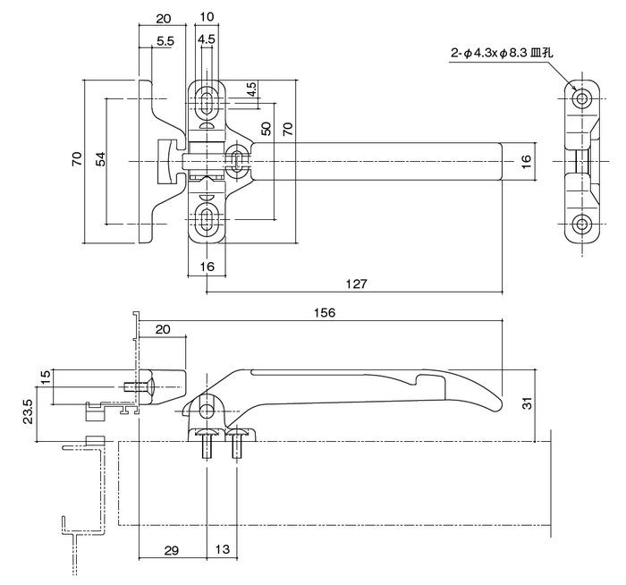 中西産業 マイティガード（外開き用） MG-102 : mg-102