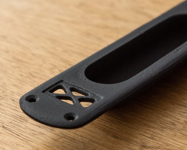 DUVE SD130BK 真鍮製 引き戸用引手 C 黒 (取手 取っ手 引き手 ドア