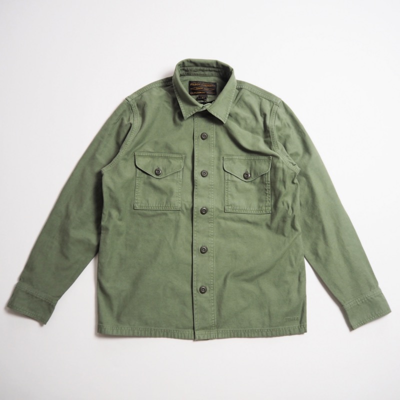 80s USA製 FILSON ヴァージンウールシャツ XXL グリーン FILSON フィルソン ミリタリーシャツジャケット FIELD JAC-SHIRT