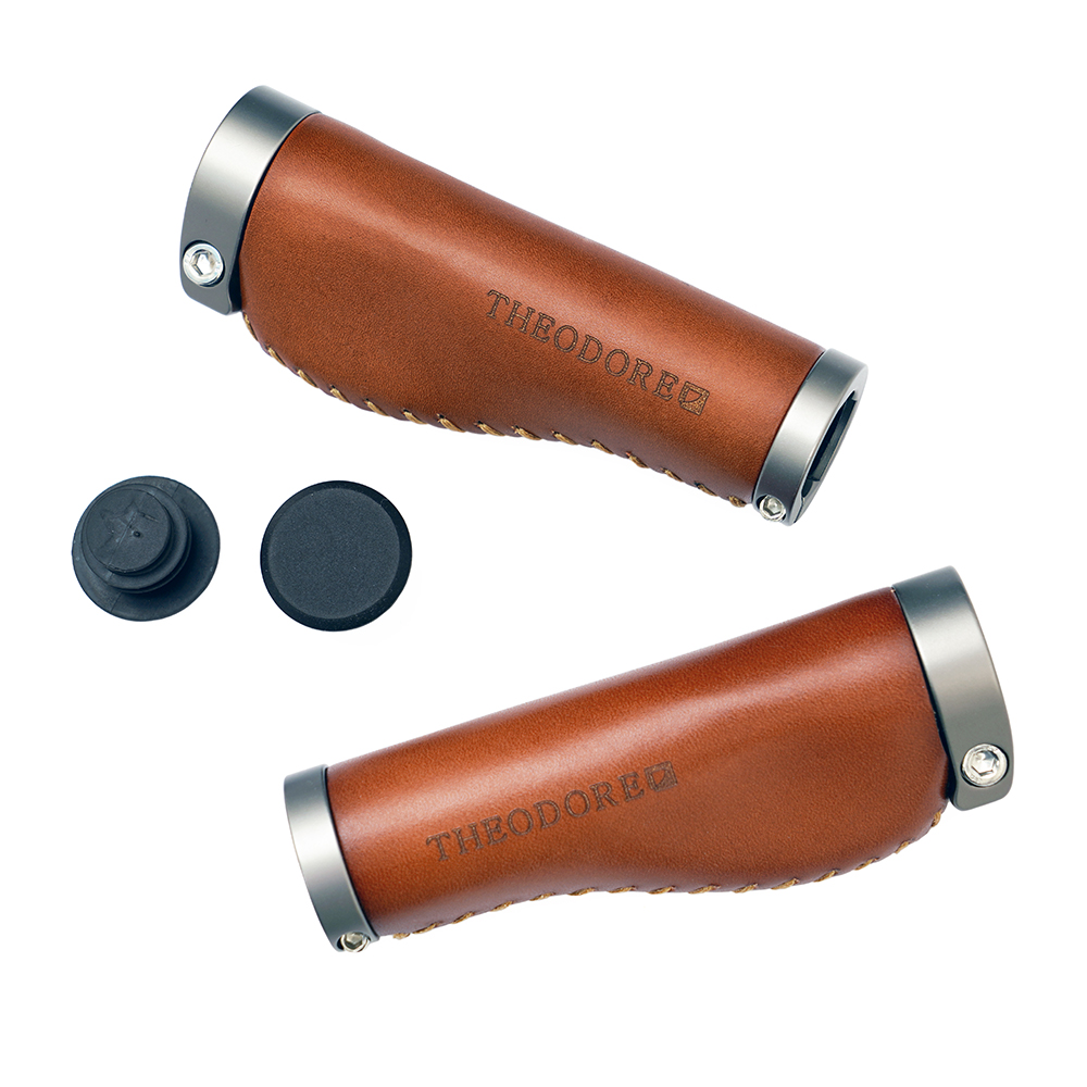 THEODORE CYCLE GRIP 自転車 グリップ イタリア本革 128mm : ToEdge