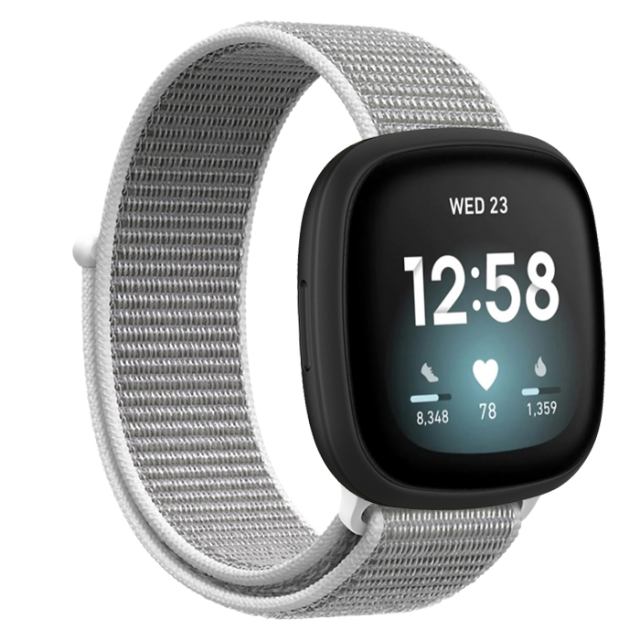 Fitbit versa3 sense用 軽量で柔軟性がある交換ナイロンバンド 
