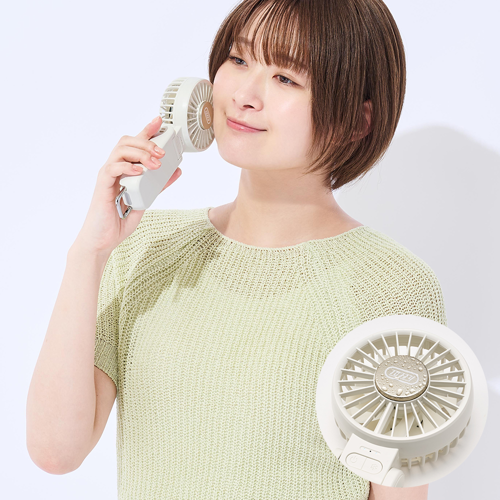 ハンディファン 大風量 冷却プレート ハンディ 携帯 ミニ 卓上 扇風機 卓上 首掛け Toffy トフィー 関連画像3