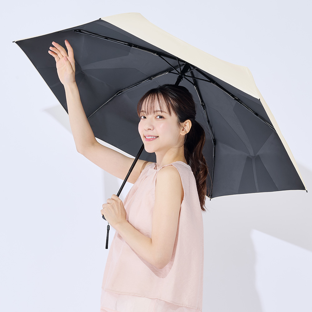 日傘 自動開閉 折りたたみ 完全遮光 晴雨兼用 形状記憶 すぐ畳める たたみやすい 涼しい 6本骨 UVカット100% 遮熱 Toffy 公式 関連画像1