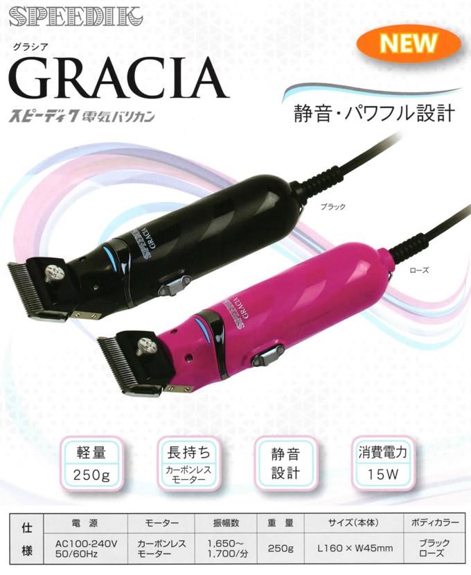 バリカン 犬用 スピーディク グラシア 本体のみ刃なし SPEEDIK GRACIA