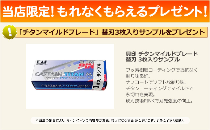 貝印 【10個セット】カイ キャプテンチタンマイルドブレード 20枚×10個