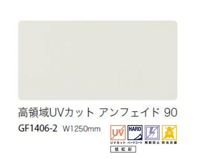 サンゲツ（SANGETSU） ガラスフィルム 透明 125cm巾 高領域UVカット