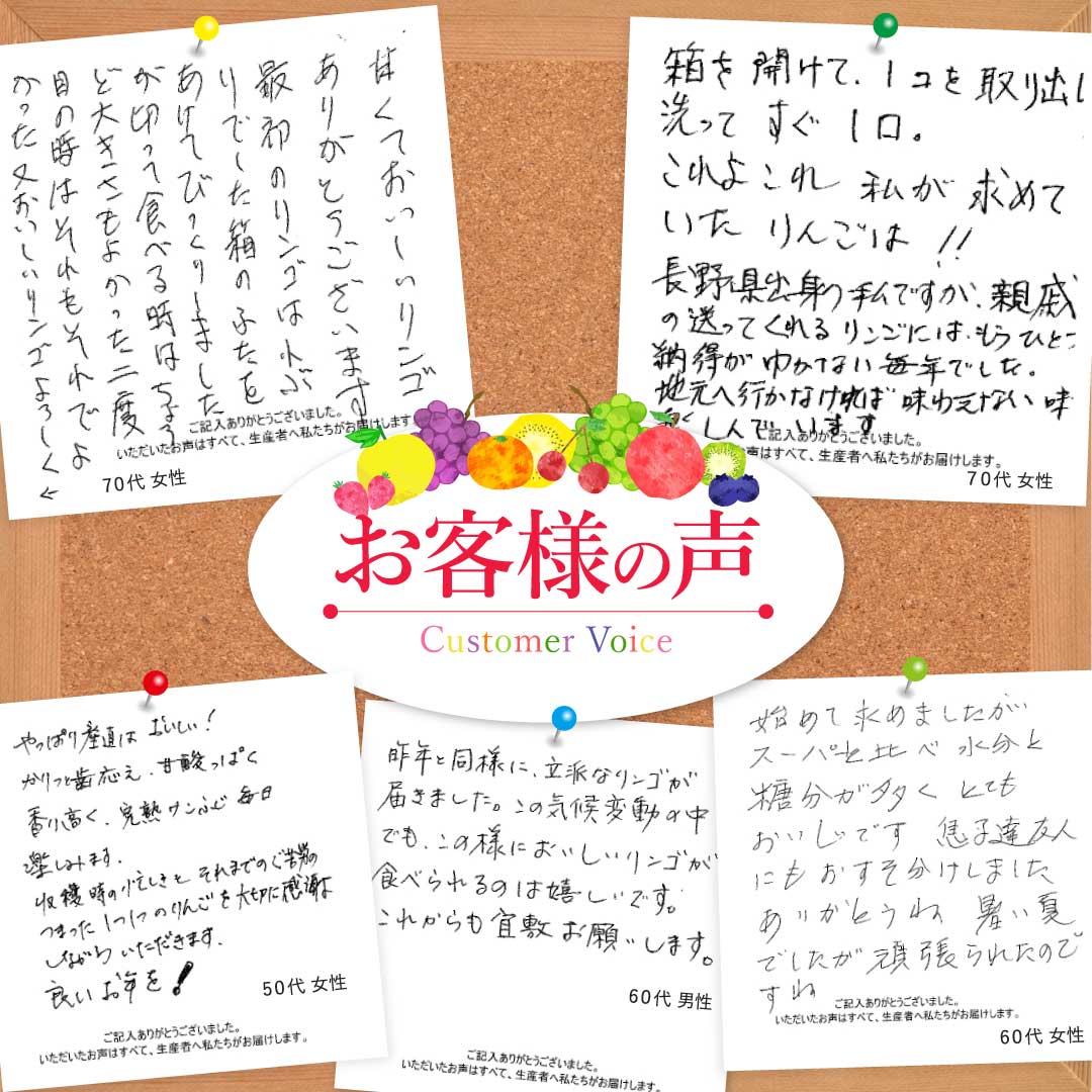 山形産　早生ふじ・サンふじの説明