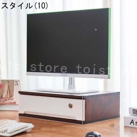 モニター台 机上台 机上ラック 木製 幅40cm 一段式 木製 引出 収納ボックス ミニチェスト 小物チェスト 引き出し デスク上収納 ステーショナリー収納 雑貨収納｜toistore｜11