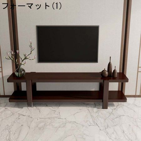 木製 ワイドラック ２段 [幅100cm]ダークブラウンアジアン 北欧 家具 ラック シェルフ 木製 ウッド 収納 チェスト 棚 本棚 CD 雑貨 レトロ 花台 ディスプレイ｜toistore｜02