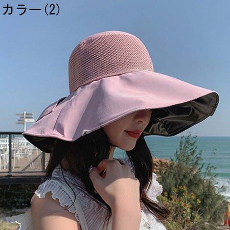 帽子 レディース 大きいサイズ 紫外線 UVカット 折り畳み 防しわ 吸水 速乾 小顔効果 飛ばない...