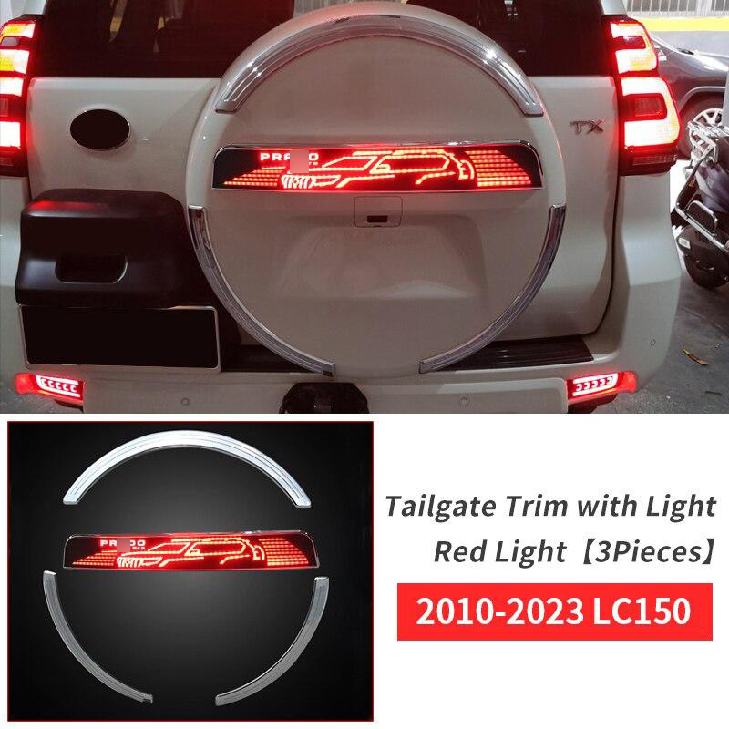 トヨタ ランドクルーザープラド FJ150 LC150 LEDライト バックドアガーニッシュ テールゲート タイヤカバー