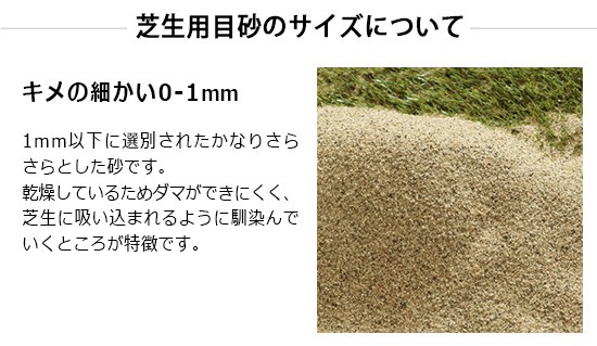 芝生用 目砂 乾燥砂 木曽川流域産 洗い砂 [0-1mm] 20kg 砂 芝 目砂