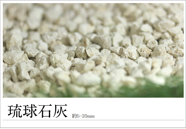 琉球石灰 5-20mm 540kg (18kg×30袋) / 砂利 大量 庭 石 おしゃれ diy