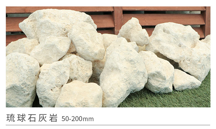 琉球石灰岩 50-200mm 50kg (10kg×5箱) / 庭 石 おしゃれ ロック