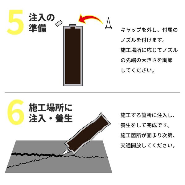 スーパーMDシール クラック注入材 / 補修材 アスファルト コンクリート