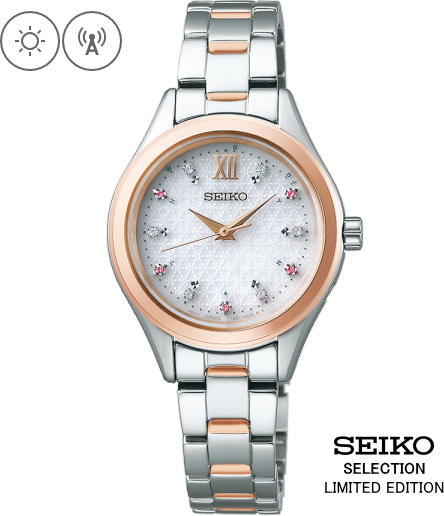 SEIKOセレクション SWFH116 ソーラー式電波時計 雪の結晶 限定モデル レディース腕時計