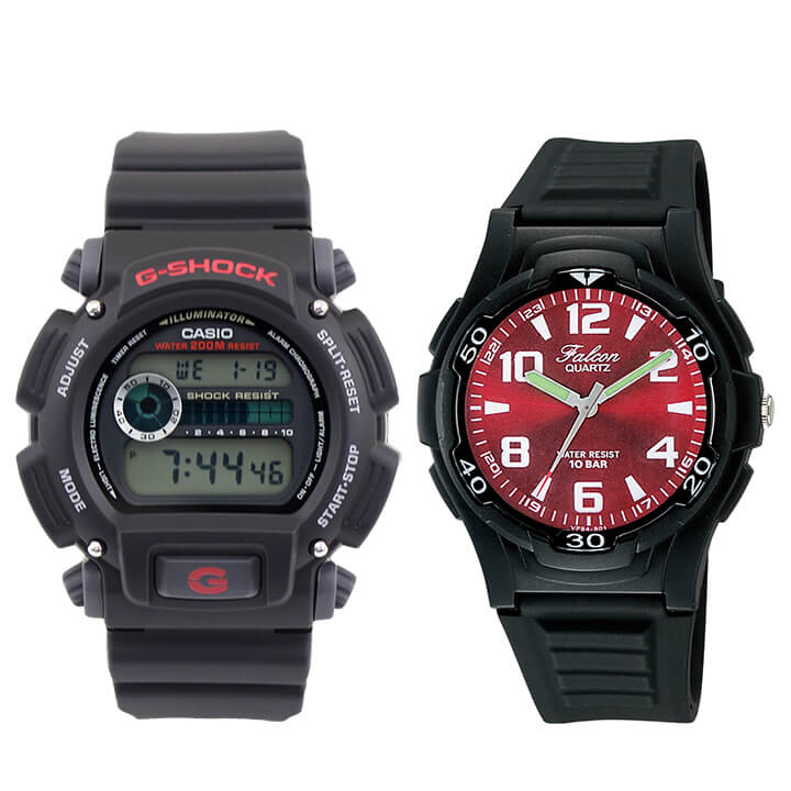 福袋 2024 夏 CASIO カシオ G-SHOCK Gショック DW-9052-1V CITIZEN シチズン Q&Q ファルコン FALCON  メンズ 腕時計 スポーツ