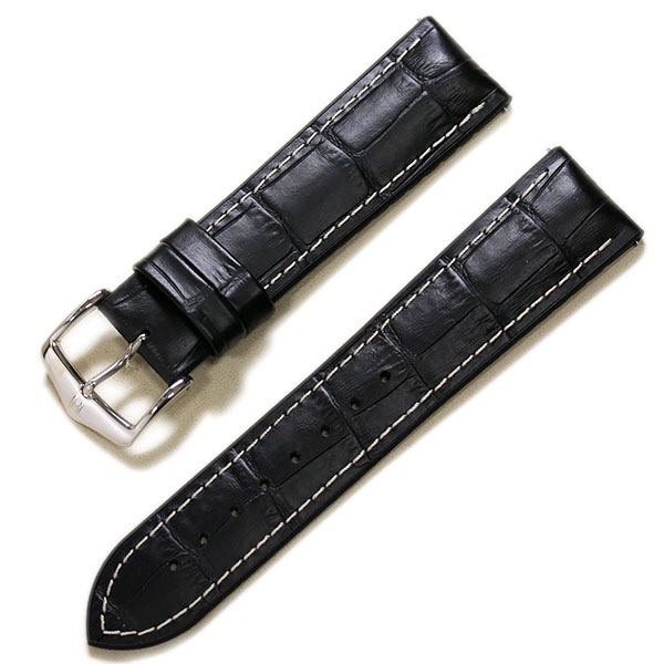 ヒルシュ ジョージ 型押し 裏ラバー 時計ベルト 20mm 22mm 24mm
