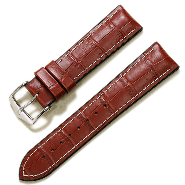 ヒルシュ ジョージ 型押し 裏ラバー 時計ベルト 20mm 22mm 24mm 交換